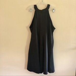 Torrid Black Scuba Knit Halter Neckline Skater Dress